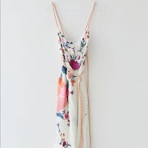 UO Jessa Belted Slip Midi Maxi Dress Floral Flowers Urban Outfitters